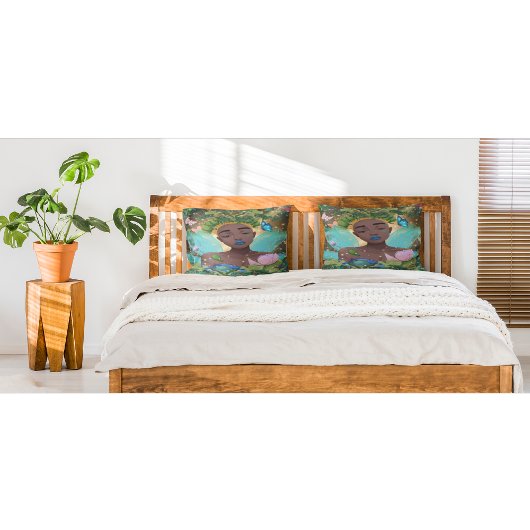 アフリカ系アメリカ人の黒い妖精の魔法の物語 枕カバー