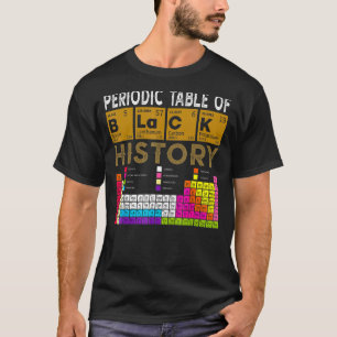 アフリカ系アメリカ人の黒い歴史の周期表 Tシャツ