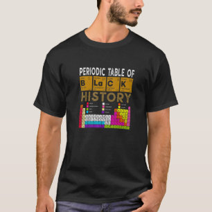 アフリカ系アメリカ人の黒い歴史の周期表 Tシャツ