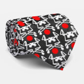 アフリカ系アメリカ人の黒と赤のクリスマス ネクタイ (ロール)