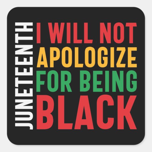 アフリカ系アメリカ人の黒プライド十九 スクエアシール (正面)