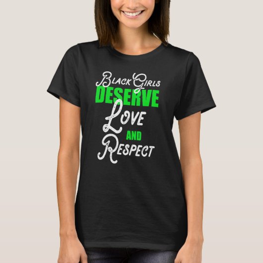 アフリカ系アメリカ人の黒人の女性自尊心を尊重Y Tシャツ (正面)