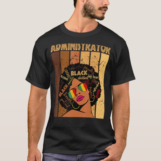 アフリカ系アメリカ人の黒人の歴史の管理者 Tシャツ (正面)