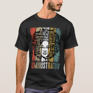 アフリカ系アメリカ人の黒人の歴史の管理者 Tシャツ