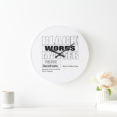 アフリカ系アメリカ人の黒人の言葉は重要 ラージ壁時計 (ホーム)