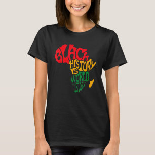 アフリカ系アメリカ人の黒人歴史は世界史 Tシャツ