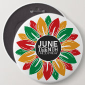 アフリカ系アメリカ人の黒人歴史十二月ひまわり 缶バッジ (正面&裏面)