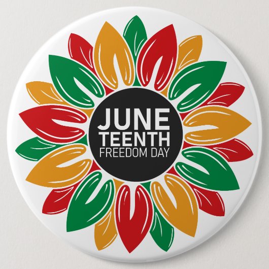 アフリカ系アメリカ人の黒人歴史十二月ひまわり 缶バッジ (正面)
