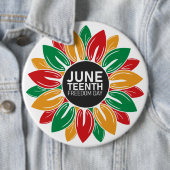 アフリカ系アメリカ人の黒人歴史十二月ひまわり 缶バッジ (インサイチュ)