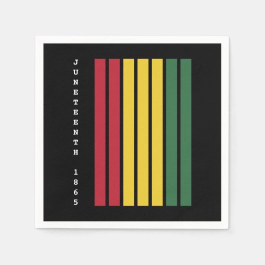 アフリカ系アメリカ人の黒人歴史十二月号1865 スタンダードカクテルナプキン (正面)