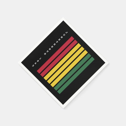 アフリカ系アメリカ人の黒人歴史十二月号1865 スタンダードカクテルナプキン (角)