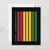 アフリカ系アメリカ人の黒人歴史十二月号1865 ポストカード (正面/裏面)