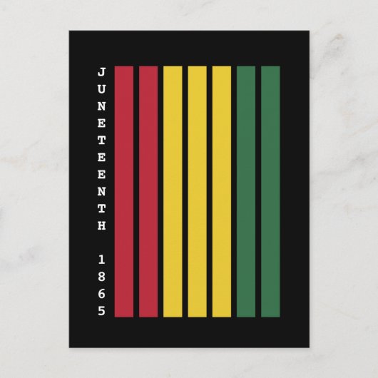 アフリカ系アメリカ人の黒人歴史十二月号1865 ポストカード (正面)