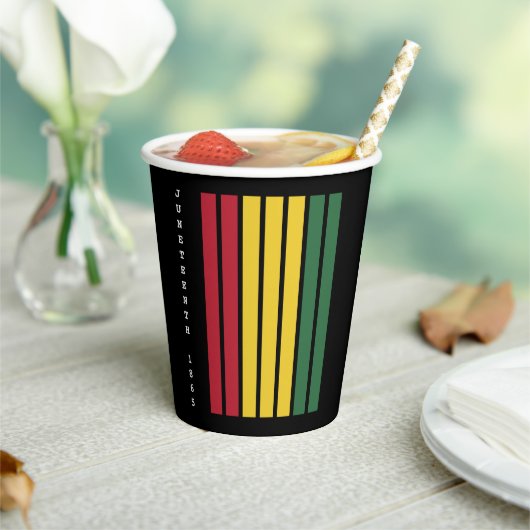 アフリカ系アメリカ人の黒人歴史十二月号1865 紙コップ (インサイチュ)