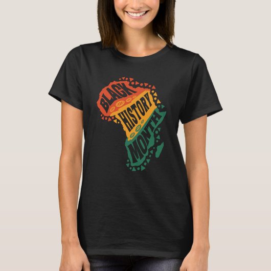 アフリカ系アメリカ人の黒人歴史M Tシャツ (正面)