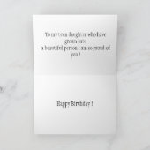 アフリカ系アメリカ人の10代のなバースデー・カード カード (内部)