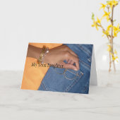 アフリカ系アメリカ人の10代のなバースデー・カード カード (黄色い花)