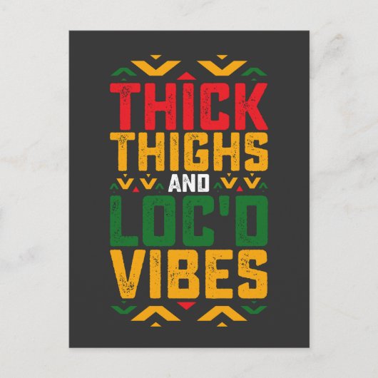 アフリカ系アメリカ人の12番目に厚いロクドバイブス インビテーションポストカード (正面)