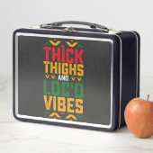 アフリカ系アメリカ人の12番目に厚いロクドバイブス メタルランチボックス (インサイチュ)