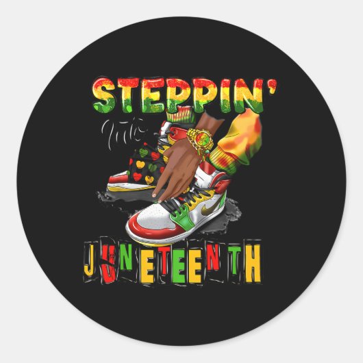 アフリカ系アメリカ人の12番目の靴にステッピング ラウンドシール (正面)