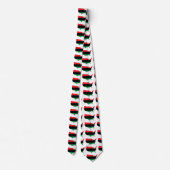 アフリカ系アメリカ人の_の赤く、黒い及び緑色 ネクタイ (裏面)