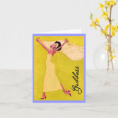 アフリカ系アメリカ人の「女神」 カード (黄色い花)