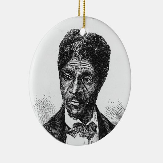 アフリカ系アメリカ人のDredスコットの刻まれたポートレート セラミックオーナメント (右)