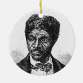 アフリカ系アメリカ人のDredスコットの刻まれたポートレート セラミックオーナメント (裏面)