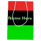 アフリカ系アメリカ人またはアフリカ系ディアスポラ国旗の名前 ミディアムペーパーバッグ (裏面)