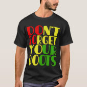 アフリカ系アメリカ人を忘れない Tシャツ (正面)