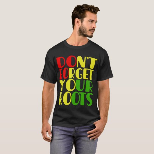 アフリカ系アメリカ人を忘れない Tシャツ (正面フル)