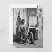 アフリカ系アメリカ人アコーディオン棋士、1941年 ポストカード (正面/裏面)