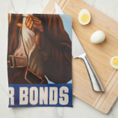 アフリカ系アメリカ人アビエーター戦闘機第2次世界大戦パイロット キッチンタオル (四つ折り)