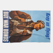 アフリカ系アメリカ人アビエーター戦闘機第2次世界大戦パイロット キッチンタオル (横)