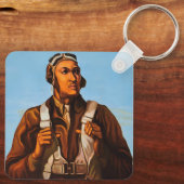 アフリカ系アメリカ人アビエーター戦闘機第2次世界大戦パイロット キーホルダー (裏面)