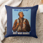 アフリカ系アメリカ人アビエーター戦闘機第2次世界大戦パイロット クッション (ブランケット)