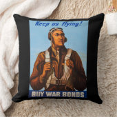 アフリカ系アメリカ人アビエーター戦闘機第2次世界大戦パイロット クッション (ブランケット)