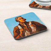 アフリカ系アメリカ人アビエーター戦闘機第2次世界大戦パイロット コースター (左側)