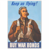 アフリカ系アメリカ人アビエーター戦闘機第2次世界大戦パイロット シール (正面)