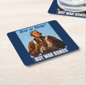 アフリカ系アメリカ人アビエーター戦闘機第2次世界大戦パイロット スクエアペーパーコースター (アングル)