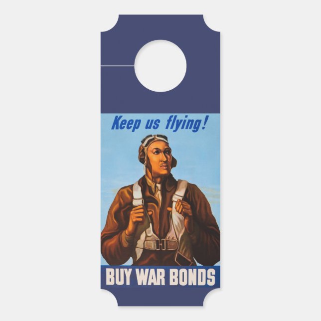 アフリカ系アメリカ人アビエーター戦闘機第2次世界大戦パイロット ドアノブサイン (正面)