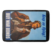 アフリカ系アメリカ人アビエーター戦闘機第2次世界大戦パイロット バスマット (正面)