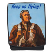 アフリカ系アメリカ人アビエーター戦闘機第2次世界大戦パイロット バックパック (正面)