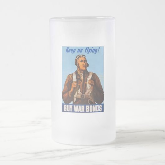 アフリカ系アメリカ人アビエーター戦闘機第2次世界大戦パイロット フロストグラスビールジョッキ (中央)