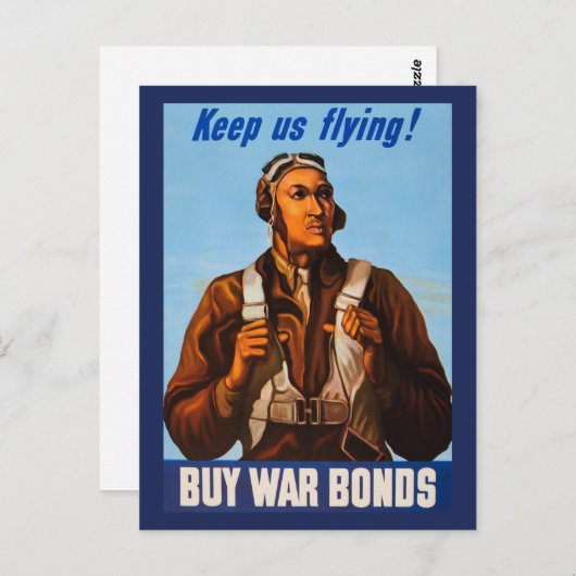 アフリカ系アメリカ人アビエーター戦闘機第2次世界大戦パイロット ポストカード (正面/裏面)