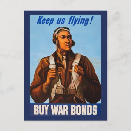 アフリカ系アメリカ人アビエーター戦闘機第2次世界大戦パイロット ポストカード (正面)