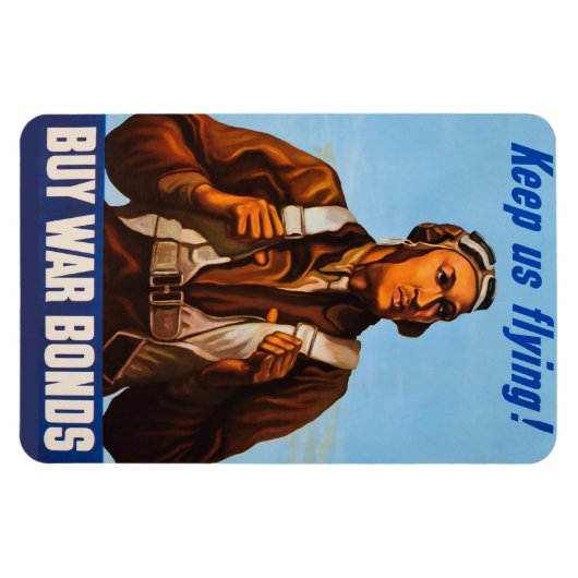 アフリカ系アメリカ人アビエーター戦闘機第2次世界大戦パイロット マグネット (横)