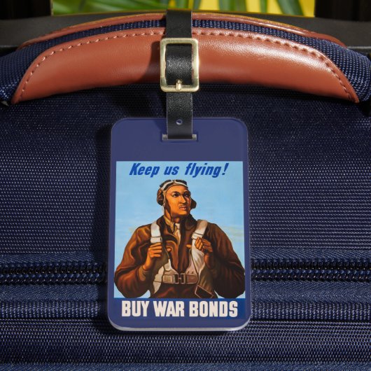 アフリカ系アメリカ人アビエーター戦闘機第2次世界大戦パイロット ラゲッジタグ (正面インサイチュ2)