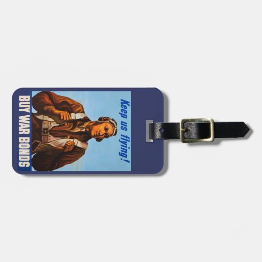 アフリカ系アメリカ人アビエーター戦闘機第2次世界大戦パイロット ラゲッジタグ (正面横)