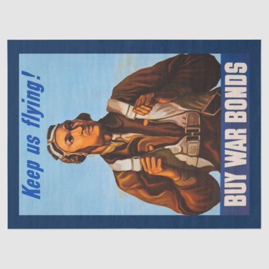 アフリカ系アメリカ人アビエーター戦闘機第2次世界大戦パイロット 薄葉紙 (正面)